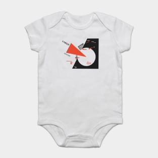 Red Wedge - Restored Soviet Propaganda, Constructivist, Communist, Russian Civil War, October Revolution Baby Bodysuit